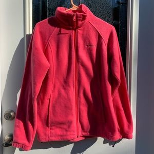 Pink Fleece Columbia Jacket